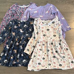Patterned Print Kids Long Sleeved Dress Lot/Bundle